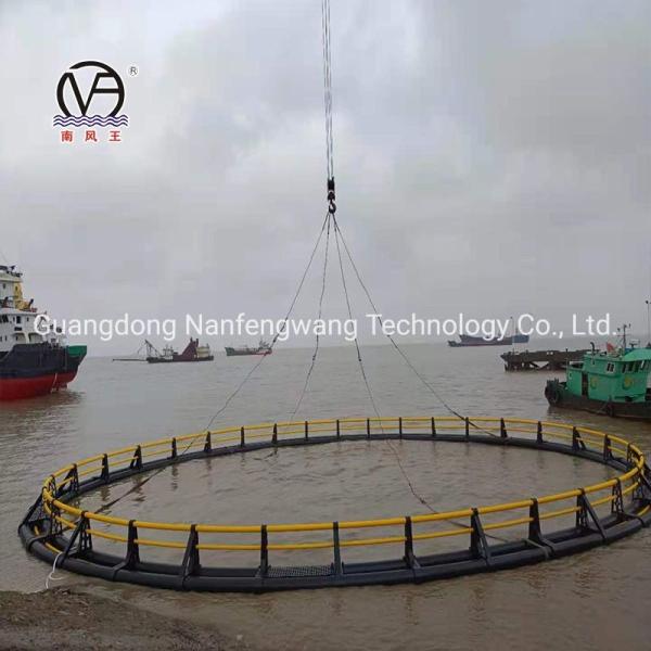 HDPE Reinforced Deep Water Aquaculture Cage with ISO9001 2008 Certification Diameter 10m 60m