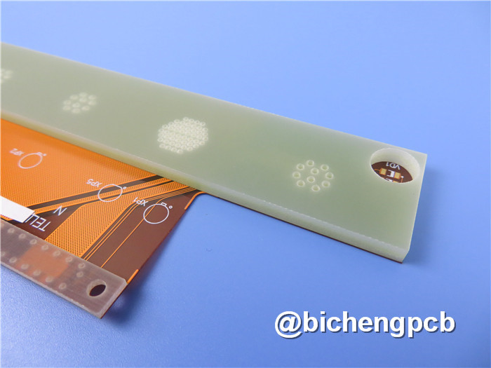 PCB двойного слоя гибкий построенный на Polyimide с золотом погружения и желтой маской