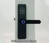 ELA E-551 Bloqueio inteligente de impressão digital biométrica Bloqueio de porta de hotel com funcionalidade elétrica para casas ou escritórios inteligentes