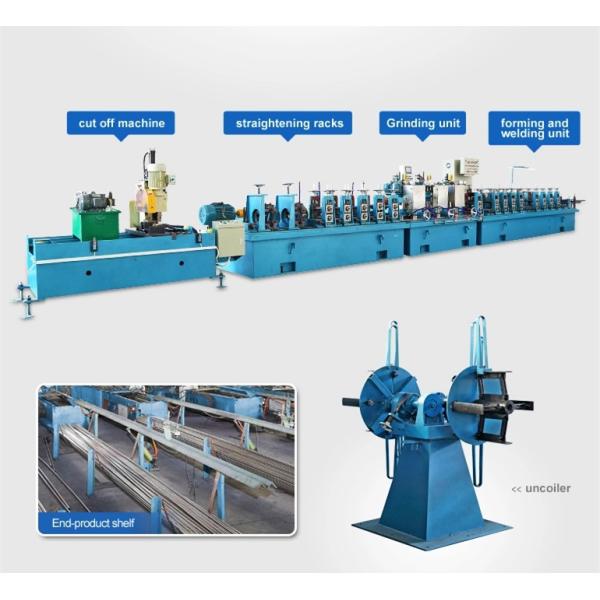 High Frequency Straight Seam Erw Tube Mill Line Customized Warranty 1 Years
