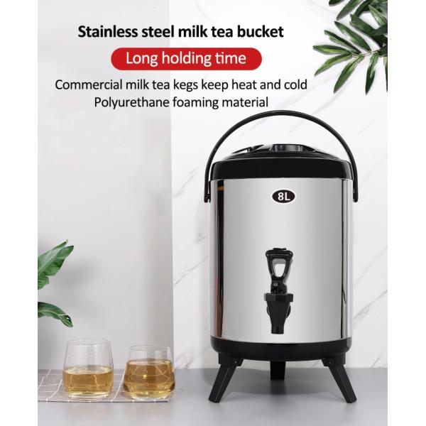 5L 6L 8L 10L Milk Tea Insulated Barrel 304 Stainless Steel With Tap