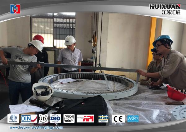 Q345D 50Mn 42CrMo4 Alloy Steel Forgings Dia 9000MM Slewing Bearing