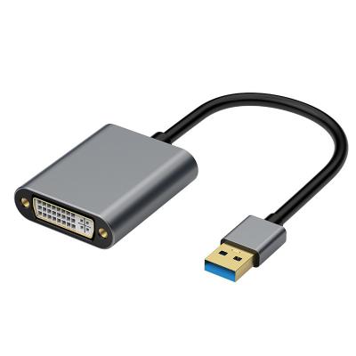 Adaptateur HUB graphique USB 3.0 60Hz pour USB-A/M vers DVI/F Résolution vidéo 1080p