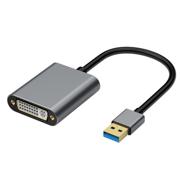 Adaptateur HUB graphique USB 3.0 60Hz pour USB-A/M vers DVI/F Résolution vidéo 1080p
