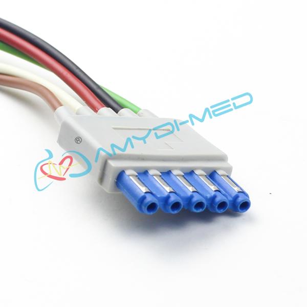 AAMI Ecg Electrode Cable 3 Lead Holter Clip 0.9 Meter For CardioLife AED