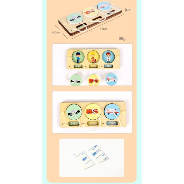 DIY Montessori Matching Sensory Activity Board Early Education Kid Learning