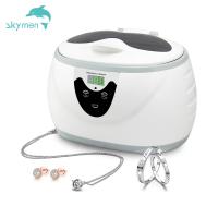 Uma máquina de lavar mais limpa 600ML da joia ultrassônica dos Skymen personalizou o logotipo branco