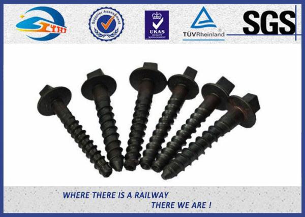 35# 45# 40Cr Lag Bolt Railway Sleeper Screws Track Spikes NF F500-50