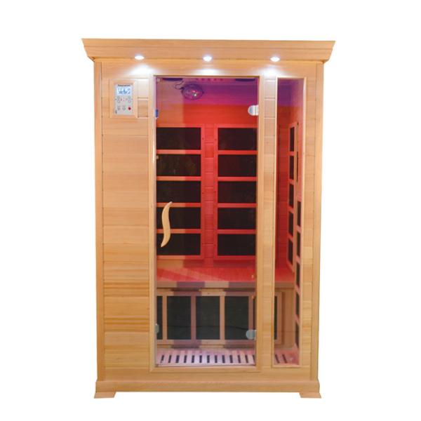 Two Person Infrared Cabin Sauna Room Canadian Red Cedar Wood 1350W