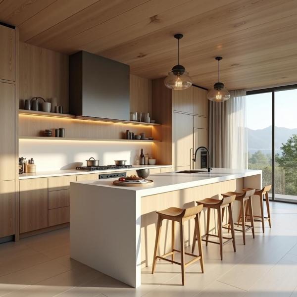 Modern Luxury Italian Kitchen Pantry Storage Cabinet Solid Wood Complete Kitchen Furniture with Islands