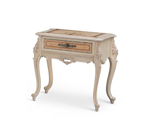 Bedroom Ash Wooden Nightstand Side Table With One Drawer