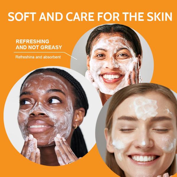 Etiqueta personalizada Curcuma limpiador de aceite control limpiador limpiador hidratante y brillante limpieza de la piel mousse