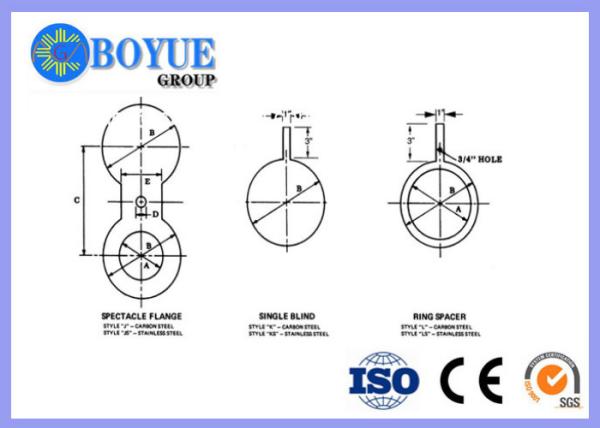 High Performance Spacer Ring Flange ASTM A182 SUS F304 / F304L Long Durability