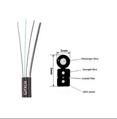Self-Supporting FTTH Fiber Optic Drop Cable GJYXCH 1/2 Cores Indoor Outdoor