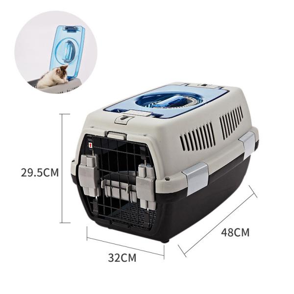 Несущая перемещения ODM OEM клетки перехода кота собаки PP пластиковая с окном в крыше