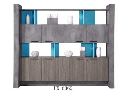 OEM Teak Series File Cabinet Furniture With Showing Shelf Glasses Door Support