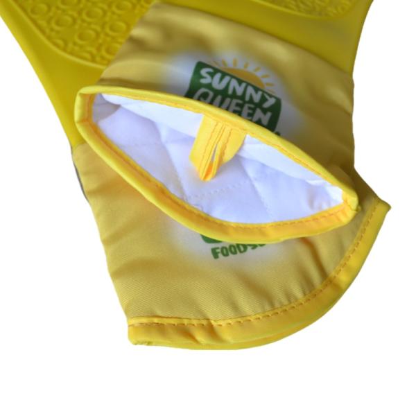 Heavy Weight Full Sublimation Printed Silicone Oven Mitt With Cotton Lining For Kitchen