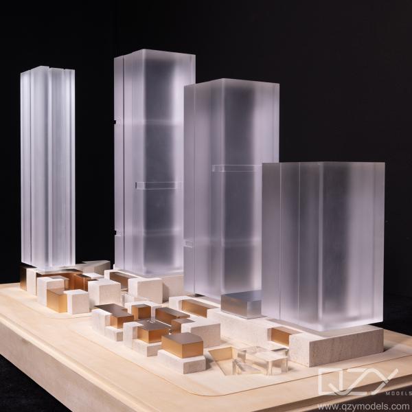 Acrylic Plexiglass Architectural Model Making Supplies Aedas 1/400 Commercial Street