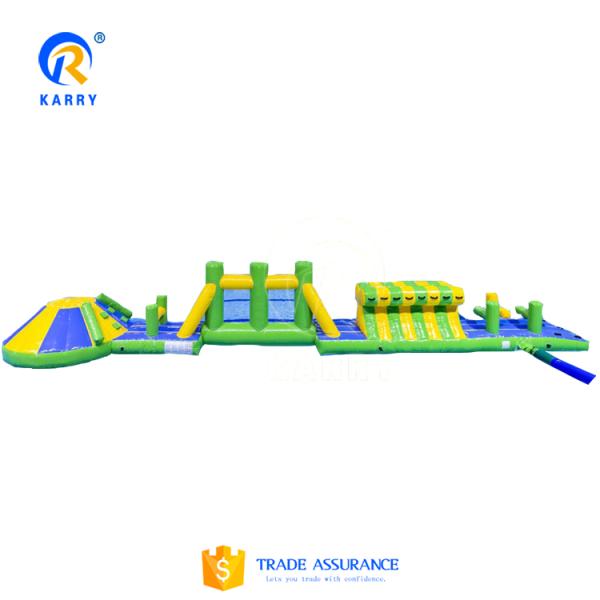 CE Certified 16m Aqua Run Course Obstacle Customized Colorful Design for Water Park