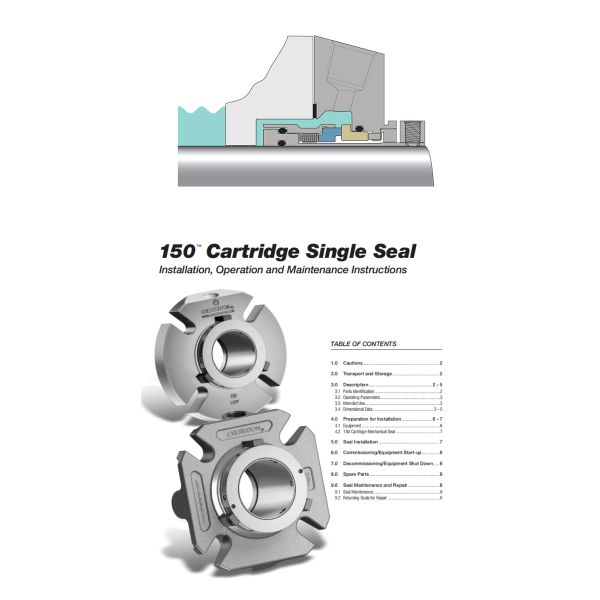 Chesterton 150 150L Cartridge Mechanical Seal for ANSI ISO Process Pumps
