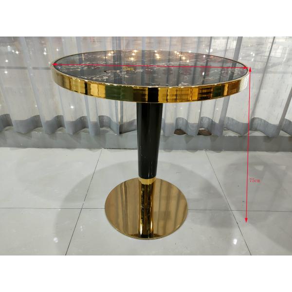 Smooth Round 75cm 70cm Wrought Iron Glass Coffee Table