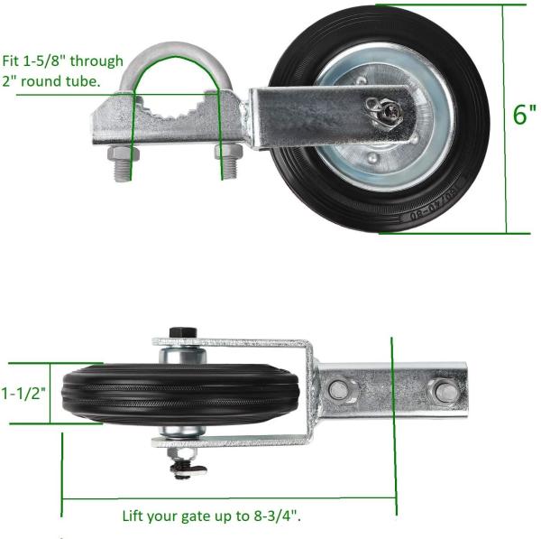 6inch Hot Galvanized Gate Wheel for Heavy Duty Sliding Gates in Outdoors Hardware