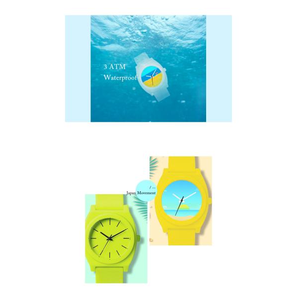 Durable Plastic Back Watches , Fashion Minimalist Student Wrist Watch