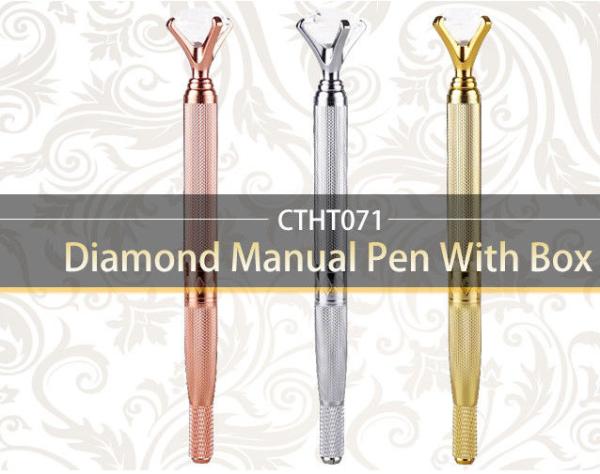 Multifunctional Double Head Manual Tattoo Pen Diamond Mental Eyebrow Tattoo Pens