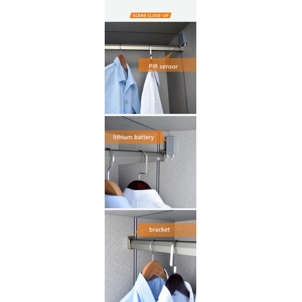 150lm LED Closet Lighting for 12V dc Motion Sensor Customized Length Clothes Hanger