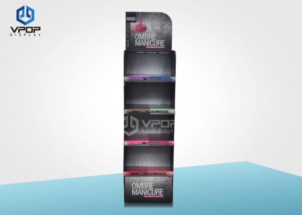 Nail Polish Cardboard Display Shelves , 4 Color Printing POS Display Stands