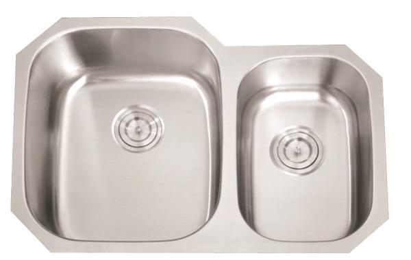 Banca da cozinha de aço inoxidável da bacia do projeto moderno/dobro de Undermount do dissipador de aço inoxidável da bacia do dobro do revestimento do cetim