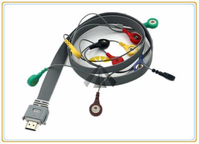 Holter ECG Electrode Cable Snap Biocare IH-12 Plus Leads Superior Flexibility