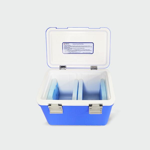 Caixa de arrefecimento médico azul com espuma PU de isolamento para armazenamento de material médico
