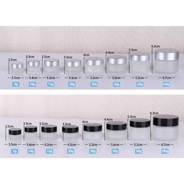 Frosted Glass Beauty Jars 5g-200g Cosmetic Cream Glass Jar With Gold Lip