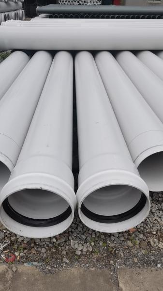 100mm-6000mm Grey PVC Pipe Round Grey Plastic Pipe Fittings