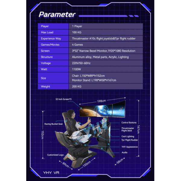 Flying VR Simulator Game Machine Flight Shooting Equipment Indoor Playground