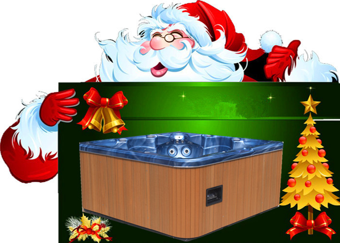Acrylic square whirlpool massage outdoor hydrotherapy spa with 3 seats + 2 lounges