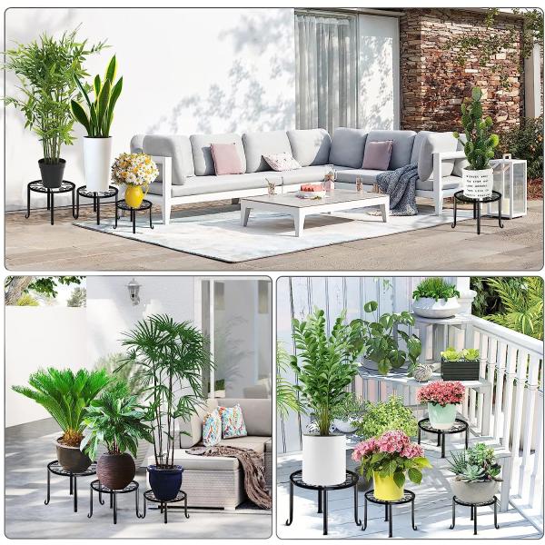 Винтажный дизайн стиль Металлические цветочные горшки Порошковые покрытые плантаторы для садового домашнего дисплея