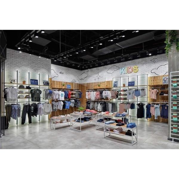 3mm Thick Boutique Female Clothing Shop Display Furniture 8mm Tempered Glass