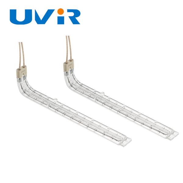 Tubes de chauffage à halogène à double quartz transparentes 45-480V