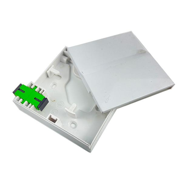 1 núcleo de plástico de fibra óptica de fachada painel de tomada branco essencial para conexão FTTH