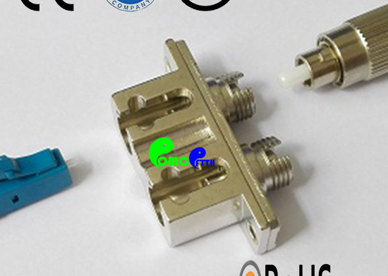LC Fiber Optic Adapter, LC Hybrid Fiber Optic Adapter with Plastic or Copper Material