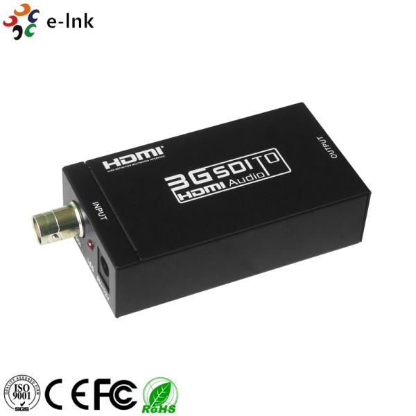Волоконный видеоконвертер Mini 3G/HD/SD-SDI to HDMI Converter Позволяет передавать сигналы SD-SDI, HD-SDI и 3G-SDI