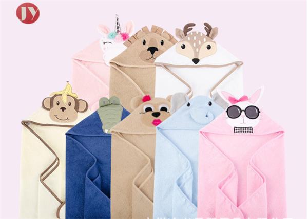 OEM Warm Baby Blanket Portable Cotton Baby Animals Hooded Towel Blanket