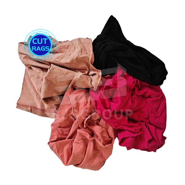 Top 3 Factory Fabric cut pieces dark mixed color tshirt rags industrial workshop wiping cotton rags cotton fabric scraps