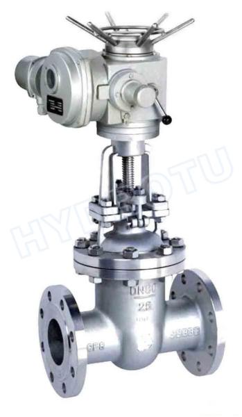 DN50 - Drived elétrico/manual de 1600 milímetros flangeou válvula de porta/válvula de comporta