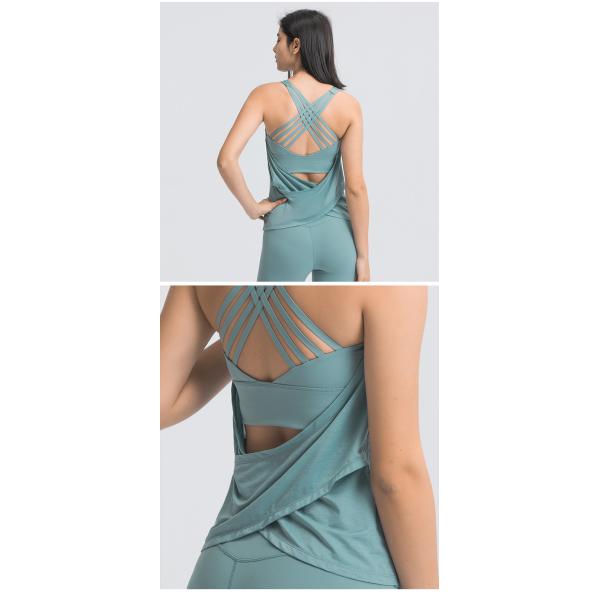 Cross Back Women Tank Top High Impact Bra Loost Fit Lightweight