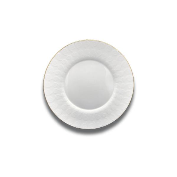 Branco em placas de cerâmica vidradas com cobertura para festa de casamento