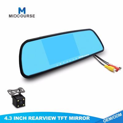 Universal 2017 monitor do espelho de Rearview do carro de TFT LCD de 4,3 polegadas