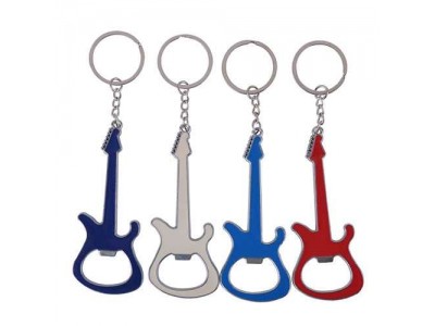 Promo Aluminum Giutar Bottle Opener Keych,Custom cheap promotion gift anodized aluminum fish bone beer bottle opener key